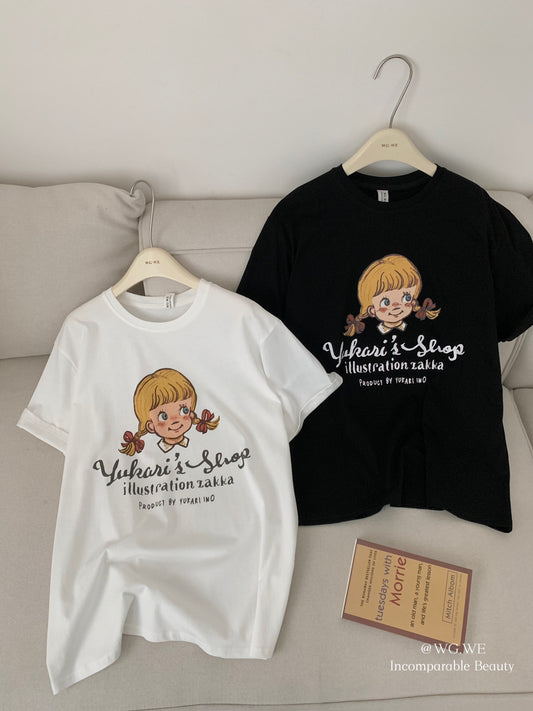 Vintage Cute Girl Tee
