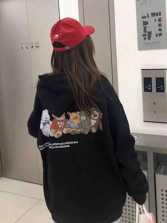 Two Sides Bear Patterns Hoodie