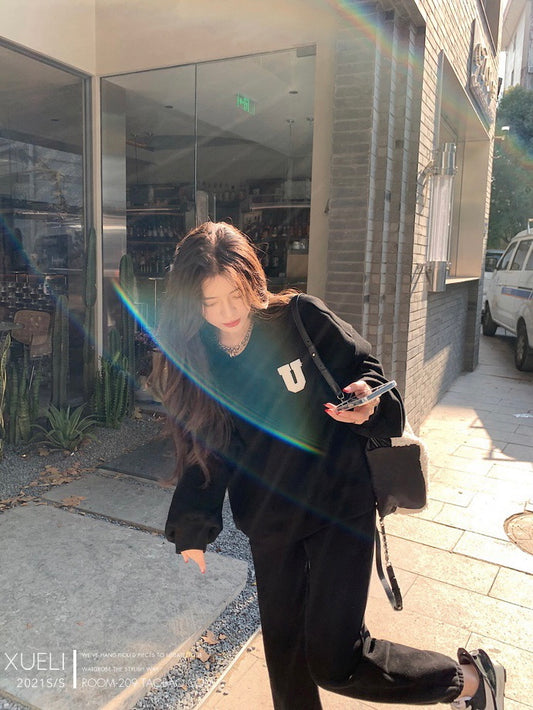 U Logo Sweatshirt Set