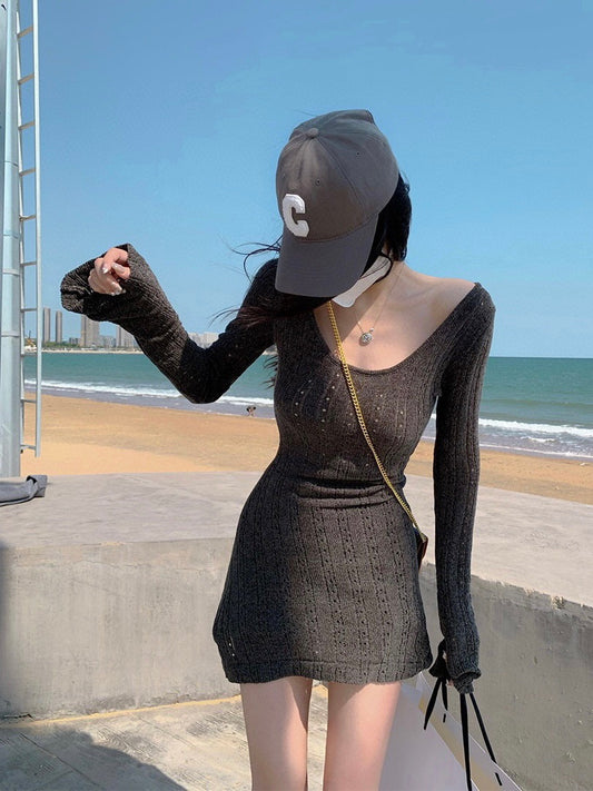 Pointelle Soft Knit Dress