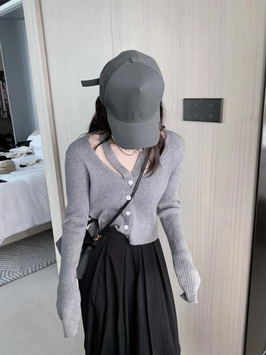 Halter-neck Soft Knit Top