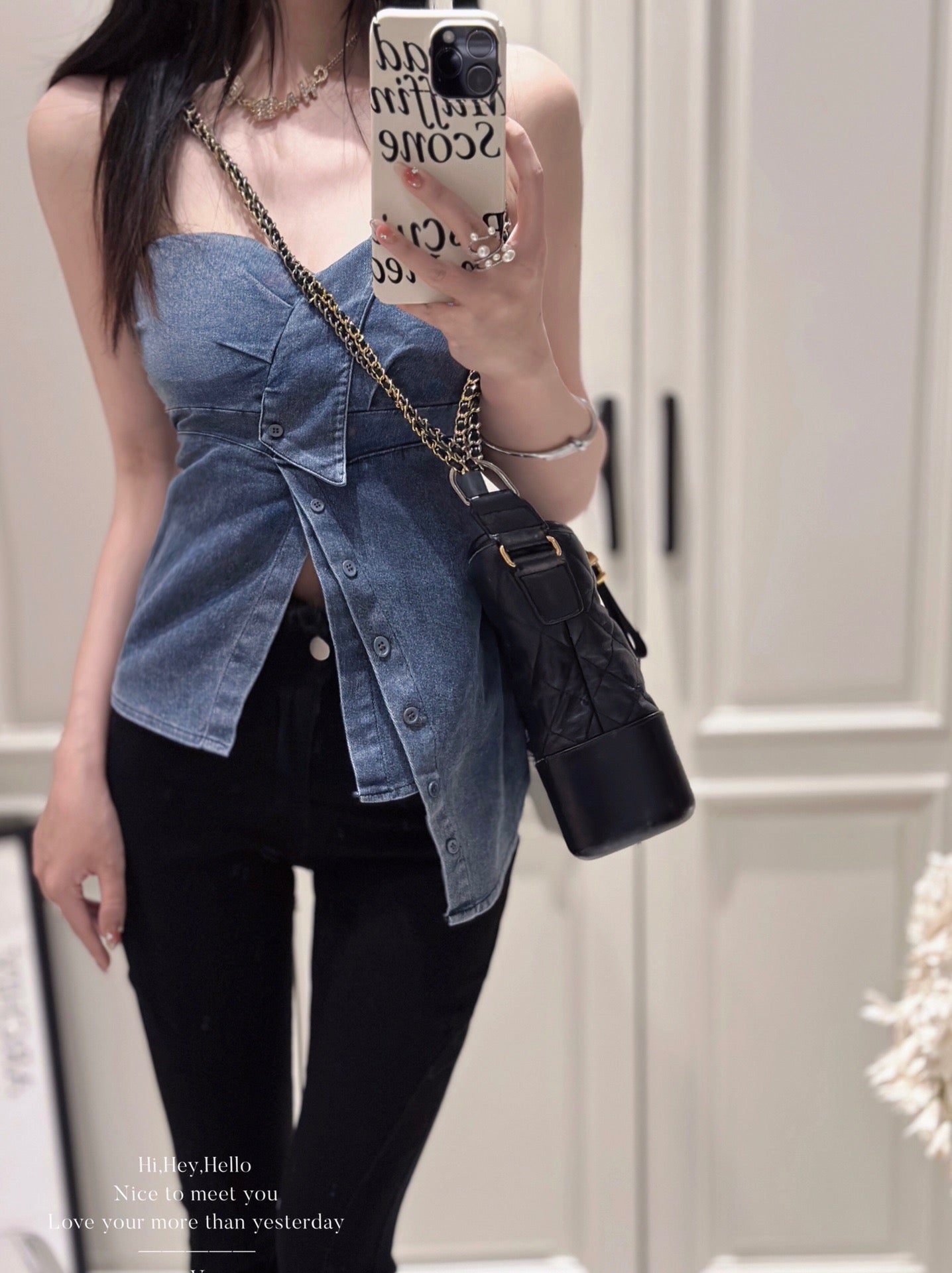 Denim Tube Top