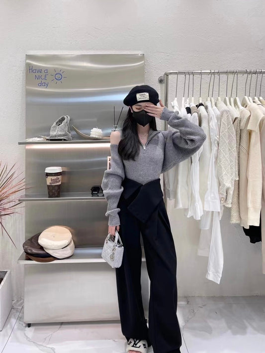 Ribbed Knit Arm Warmer Set