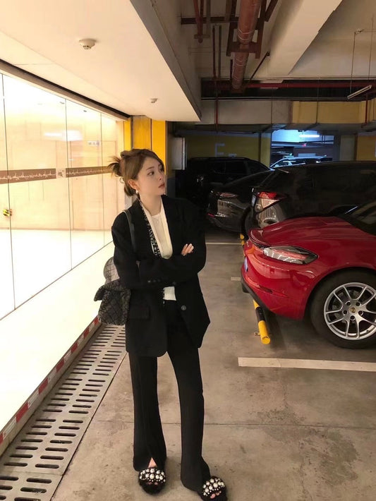 High Rise Boot-Cut Pants