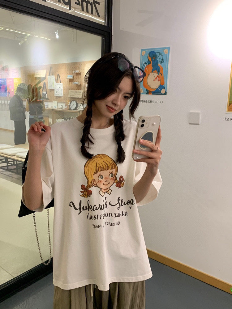 Vintage Cute Girl Tee