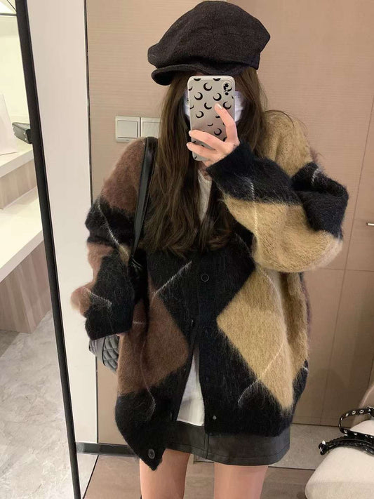 Diamond Pattern Cardigan