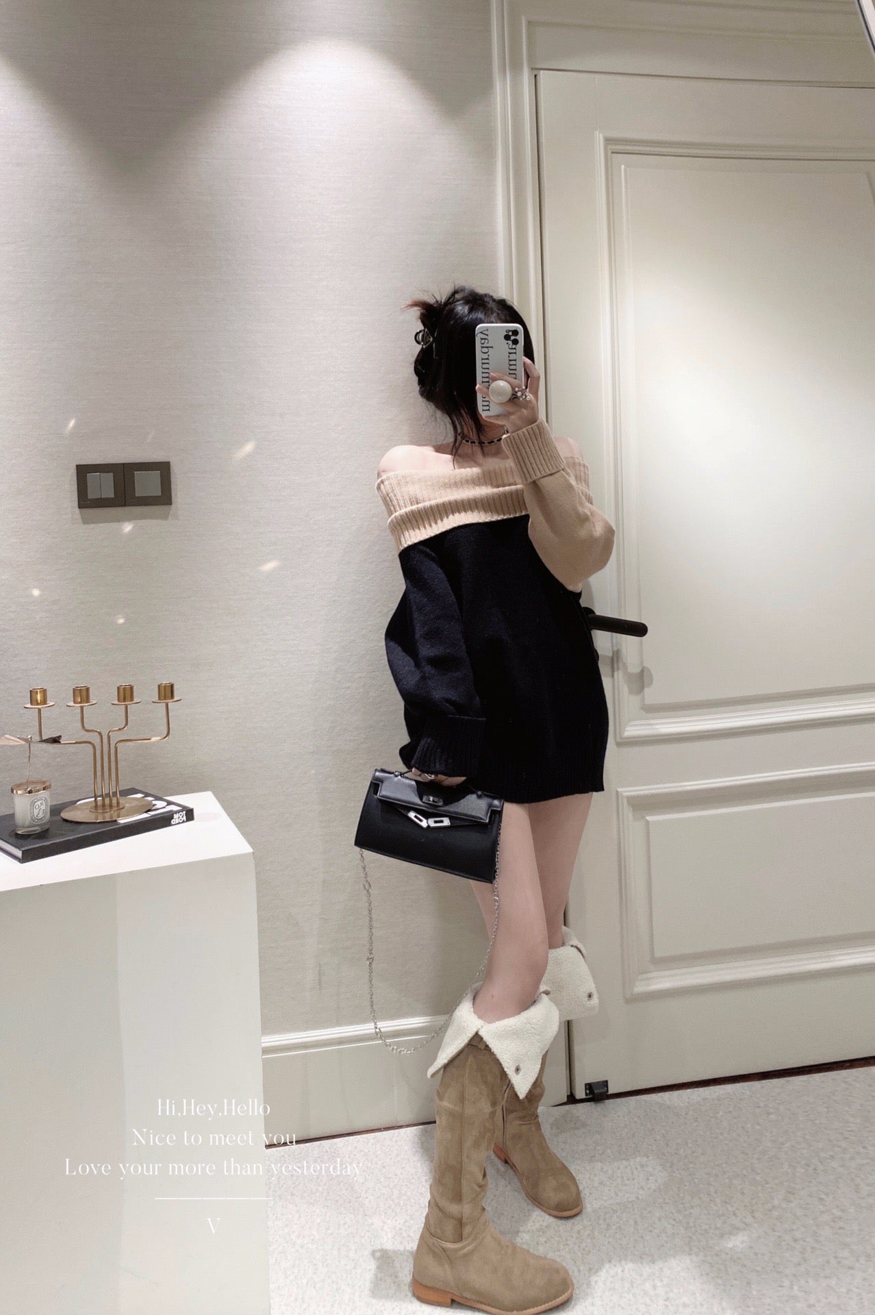 Off Shoulder Sweater Dress