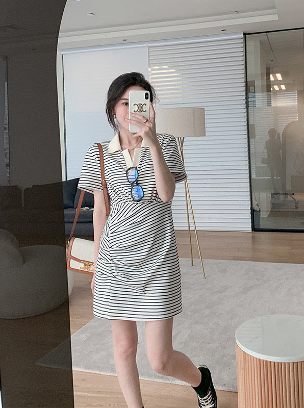 Light Weight Knit Polo Dress