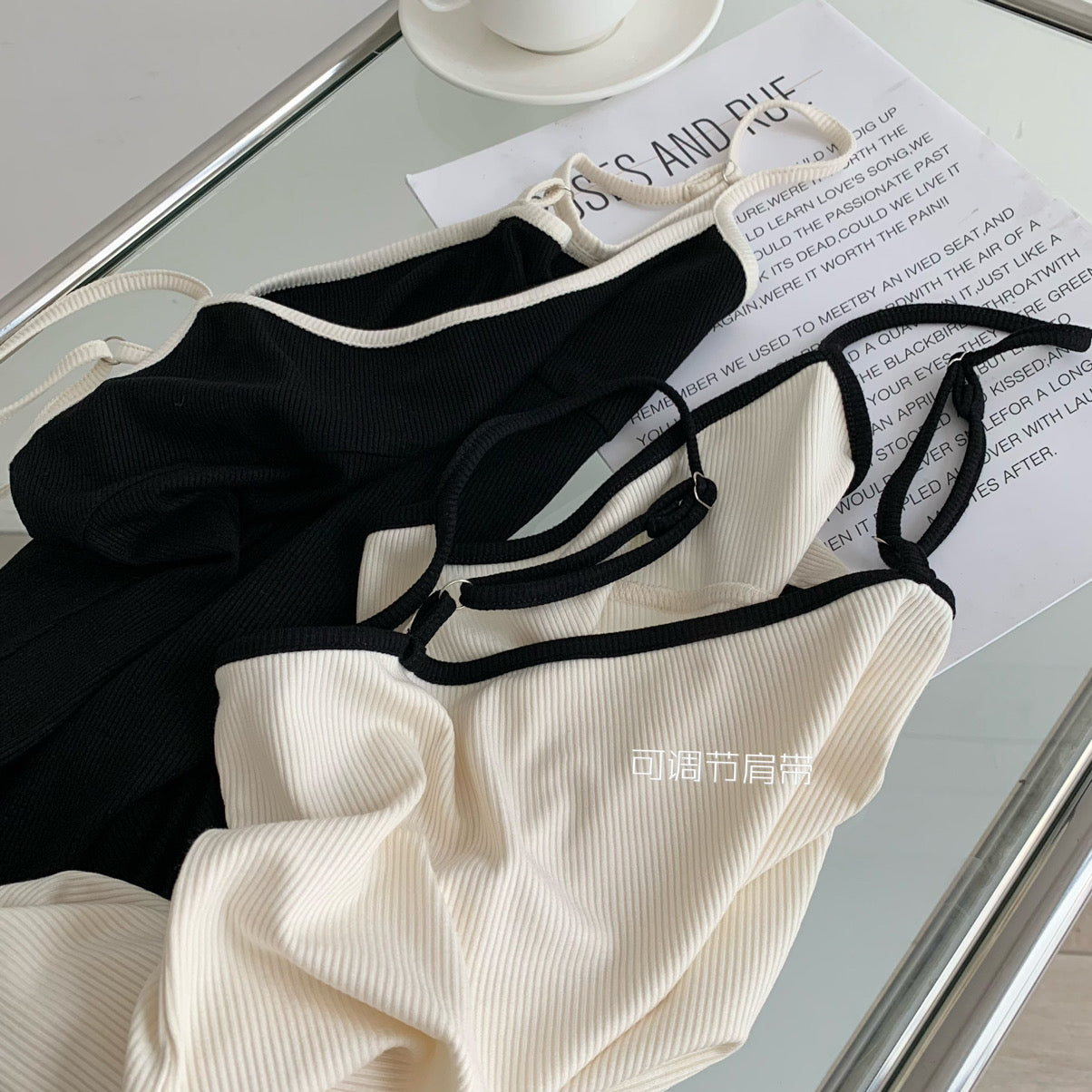Butterfly Knit Ribbed Dress Set