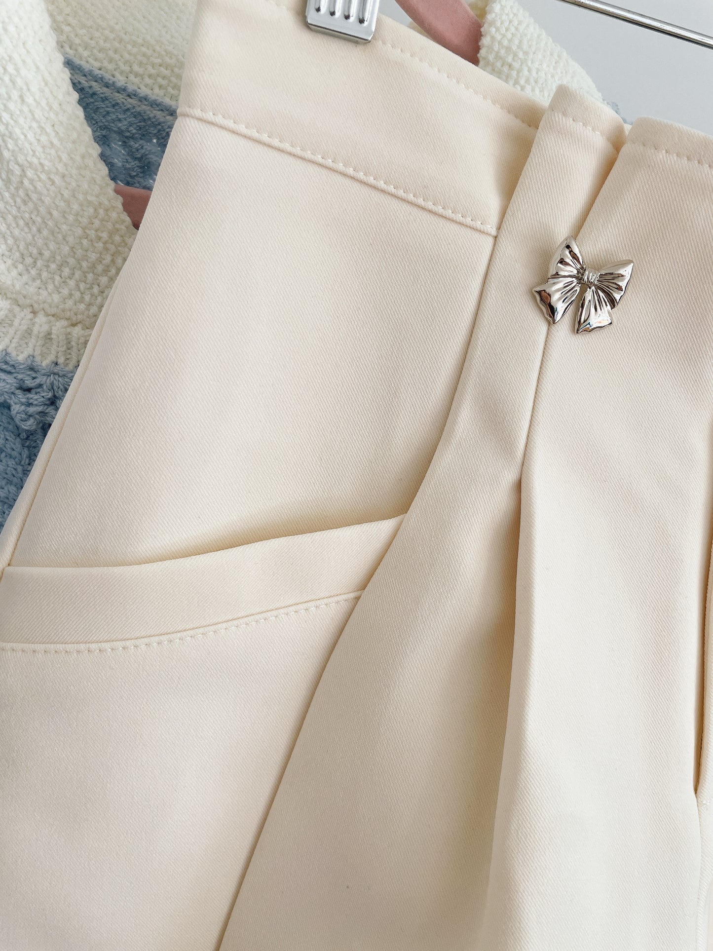 Sliver Ribbon High Waist Shorts