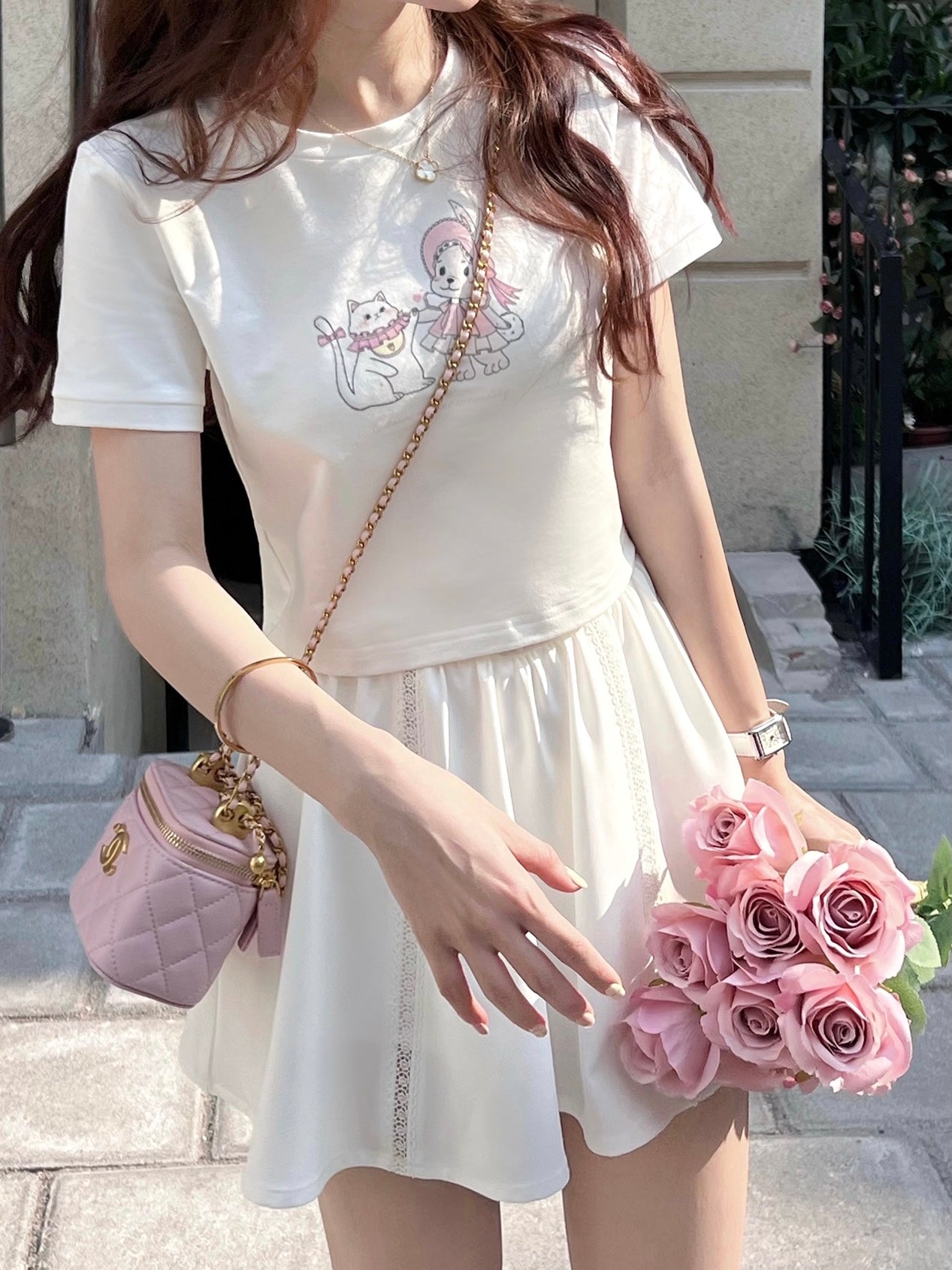 Cute Kitten Cropped Tee
