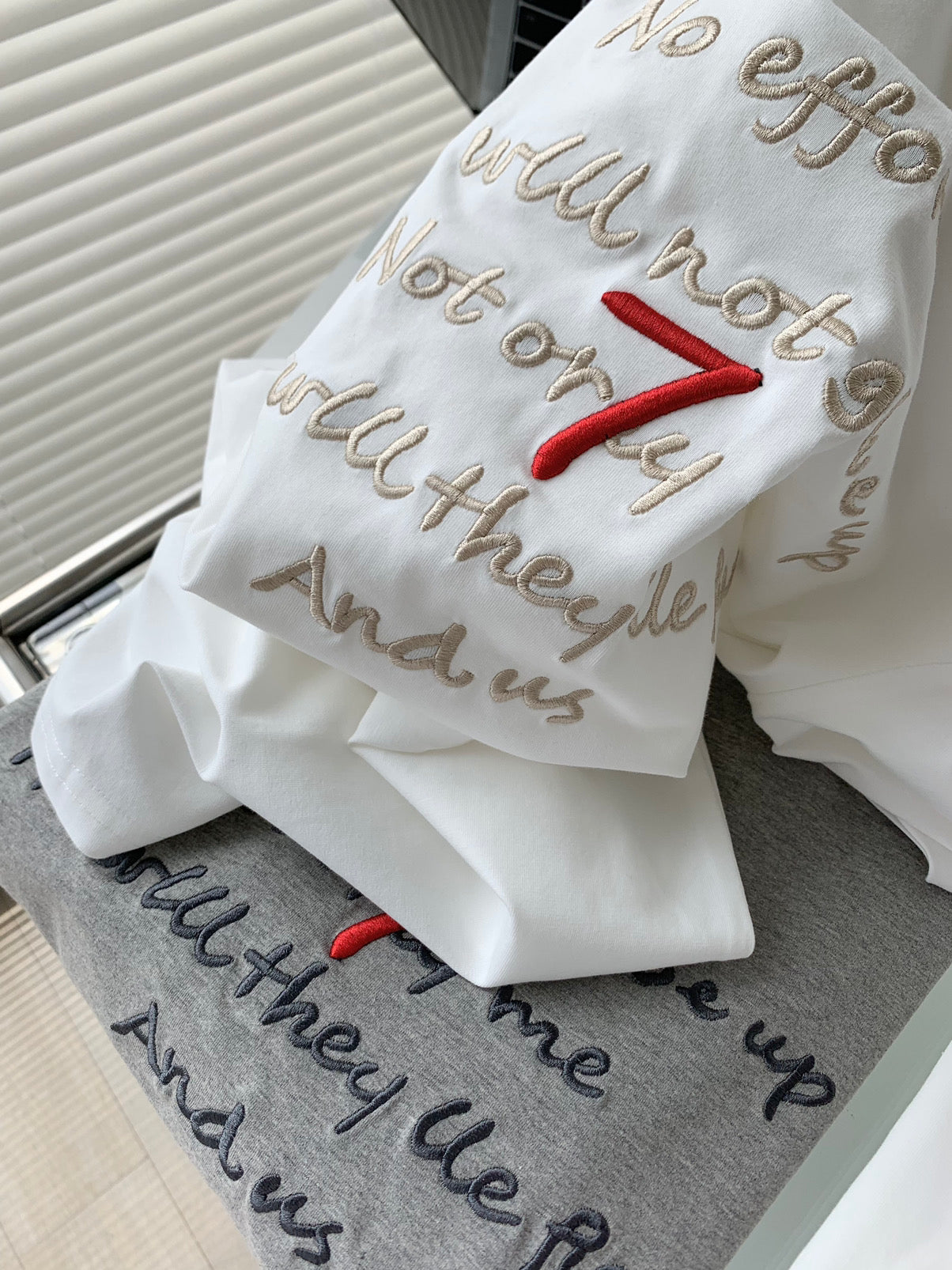 Embroidery Letter Oversized Soft Tee