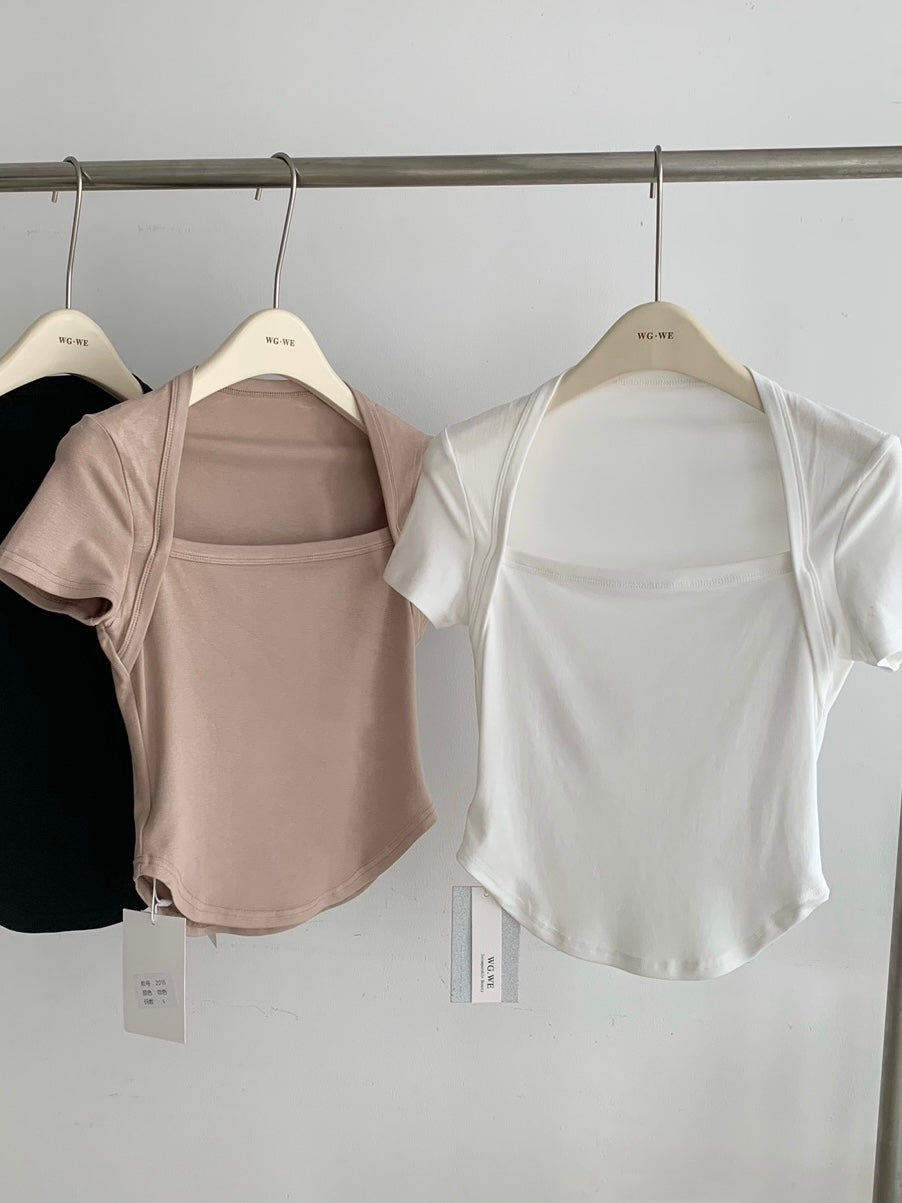 Square Neck Cotton Tee