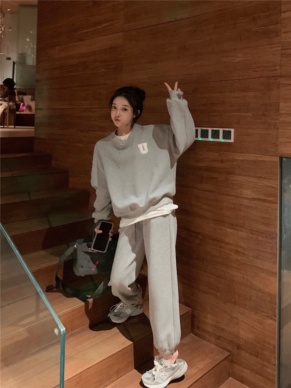 U Logo Sweatshirt Set