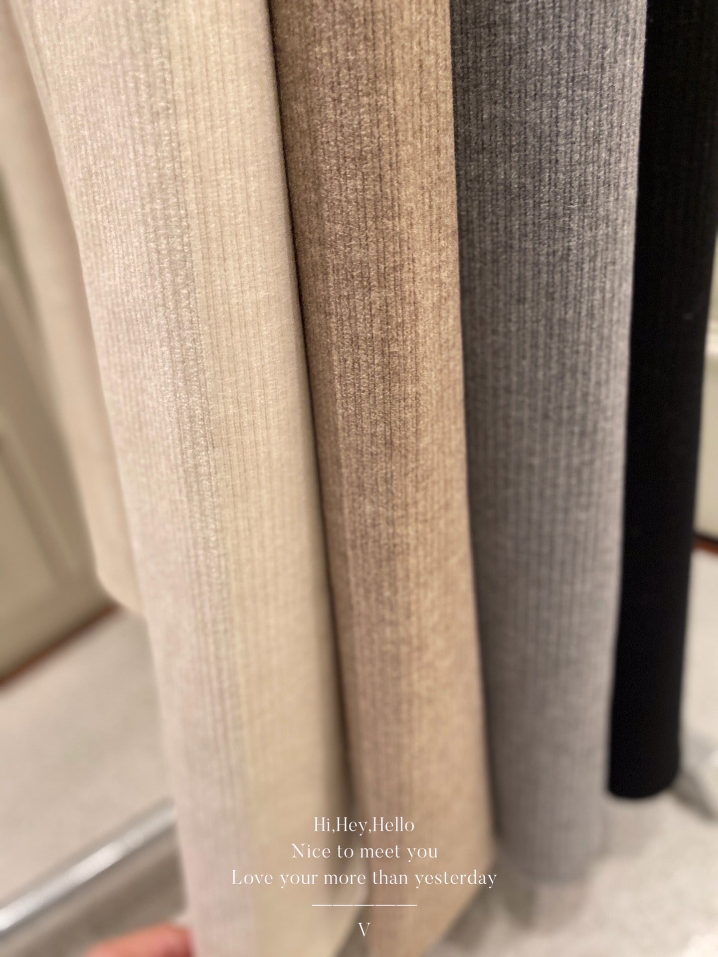 Woolen Ribbed Wide Legs Pants
