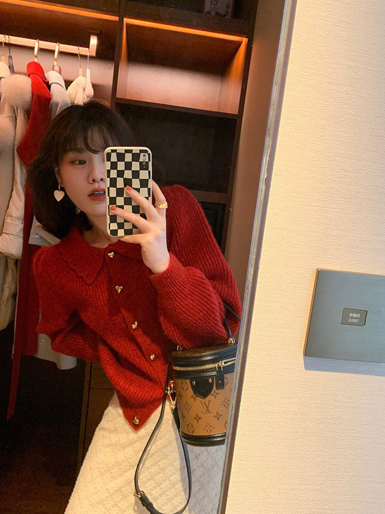 Heart Button Knit Cardigan