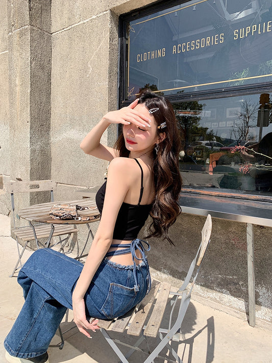 Double Ribbon V-Neck Camisole