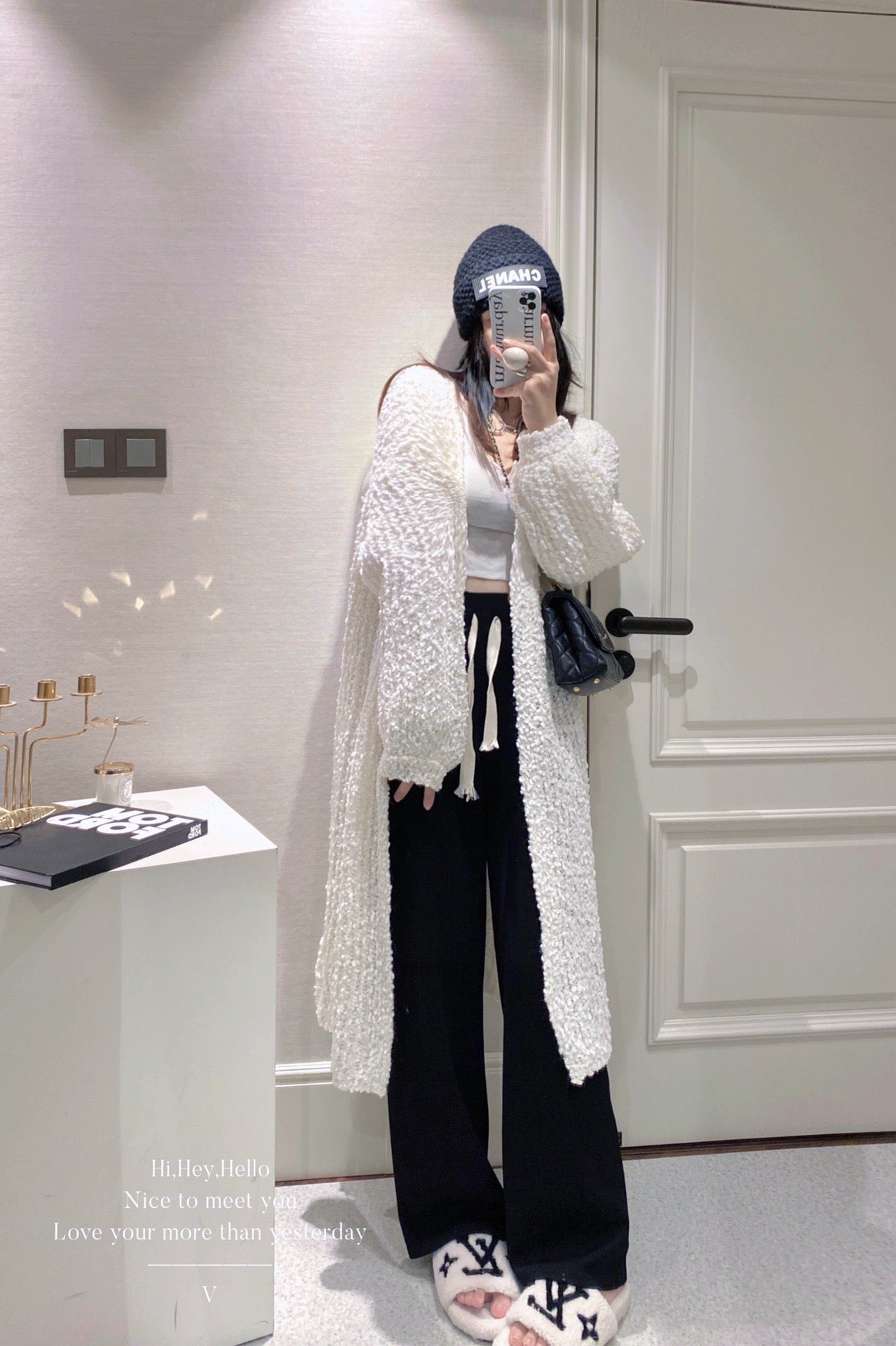 Woolen Ribbed Wide Legs Pants