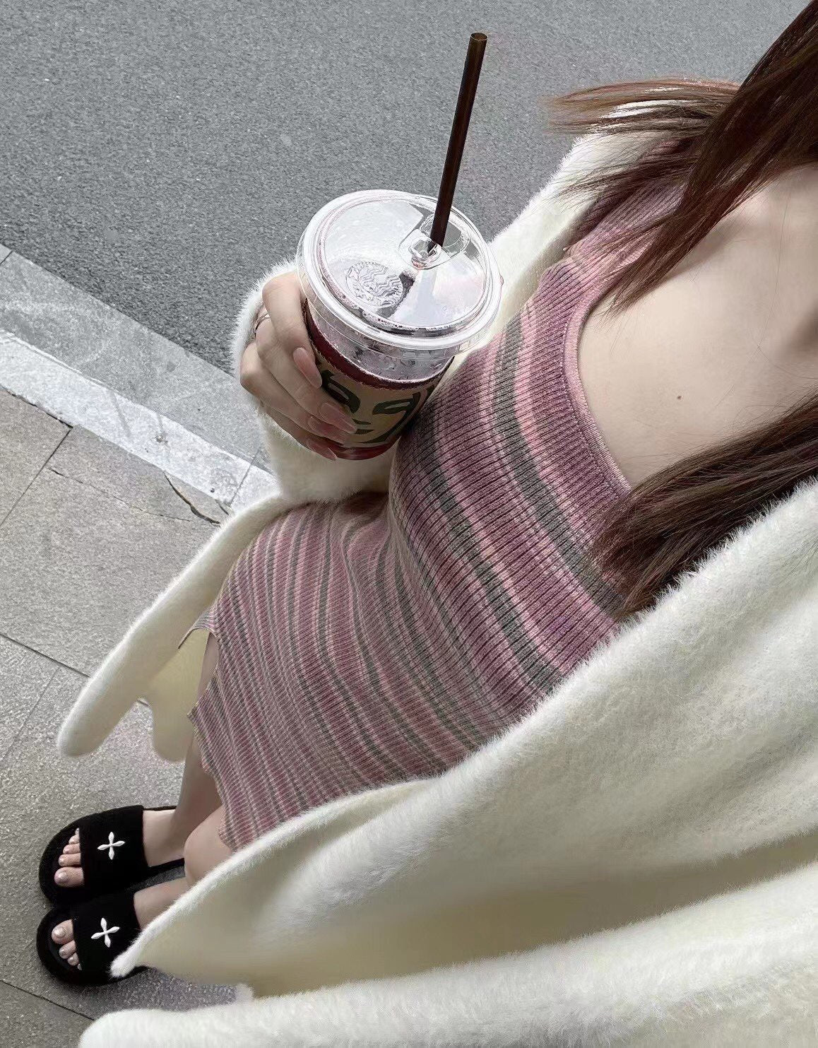 Colourful Striped Knit Dress