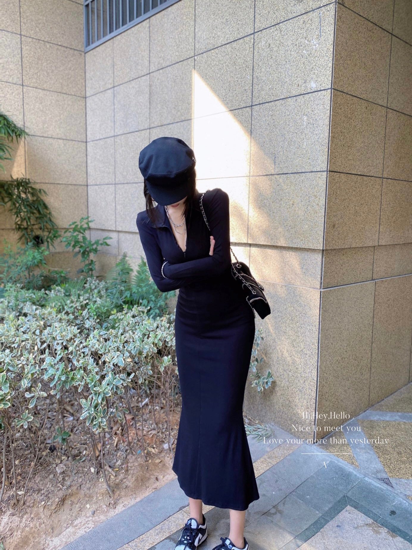V-neck Mermaid Long Dress