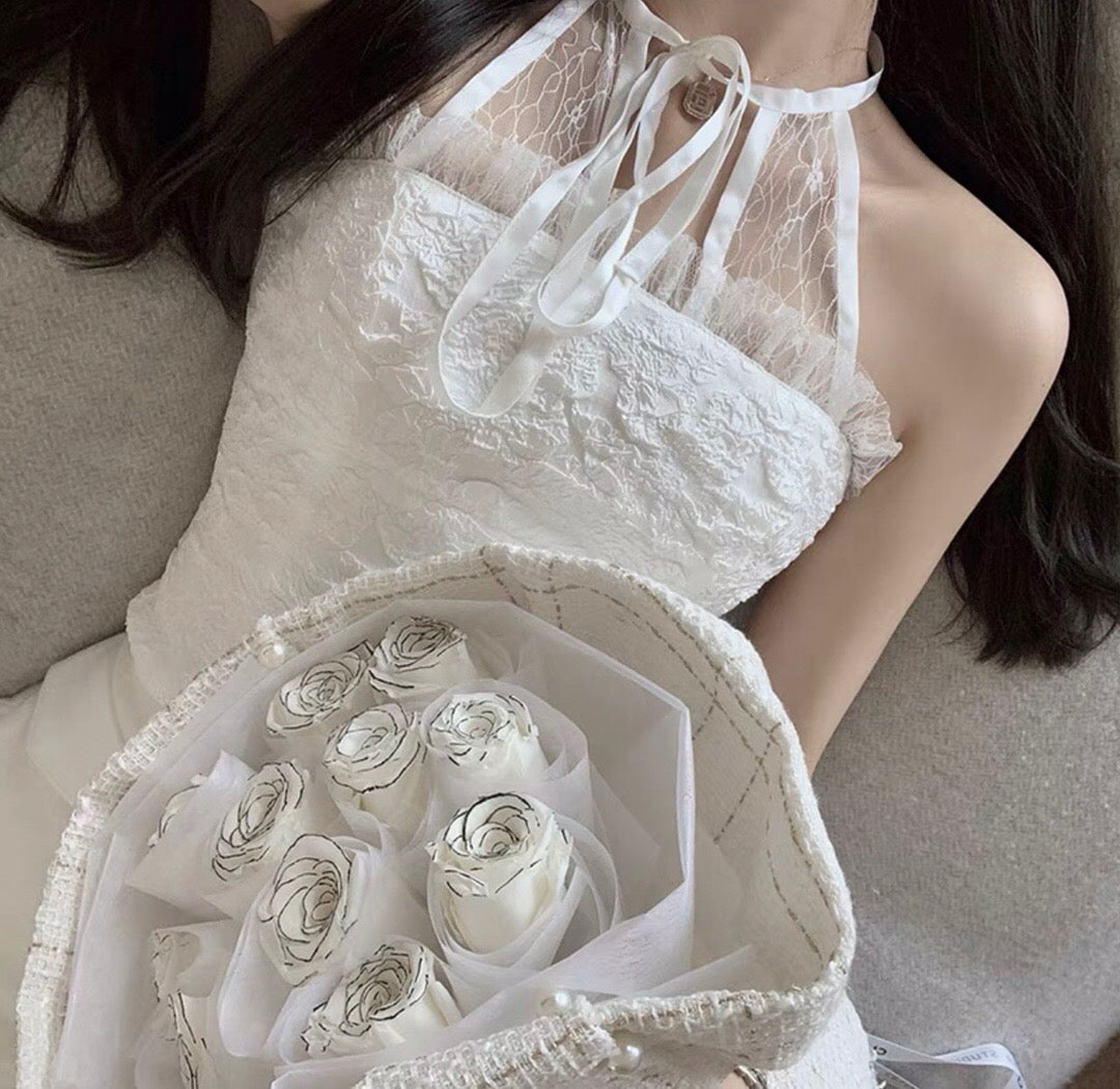 Halter Neck Lace Top