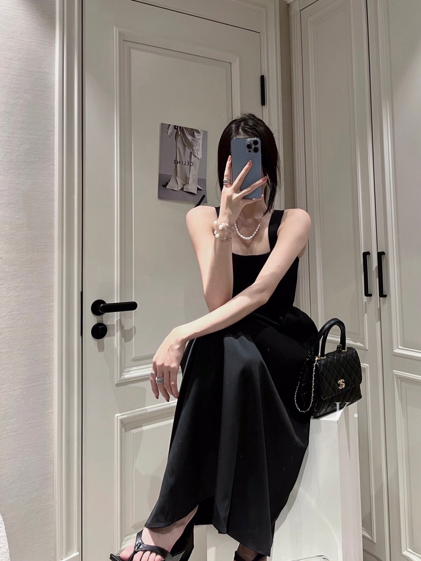 Back Large Ribbon Midi Dress