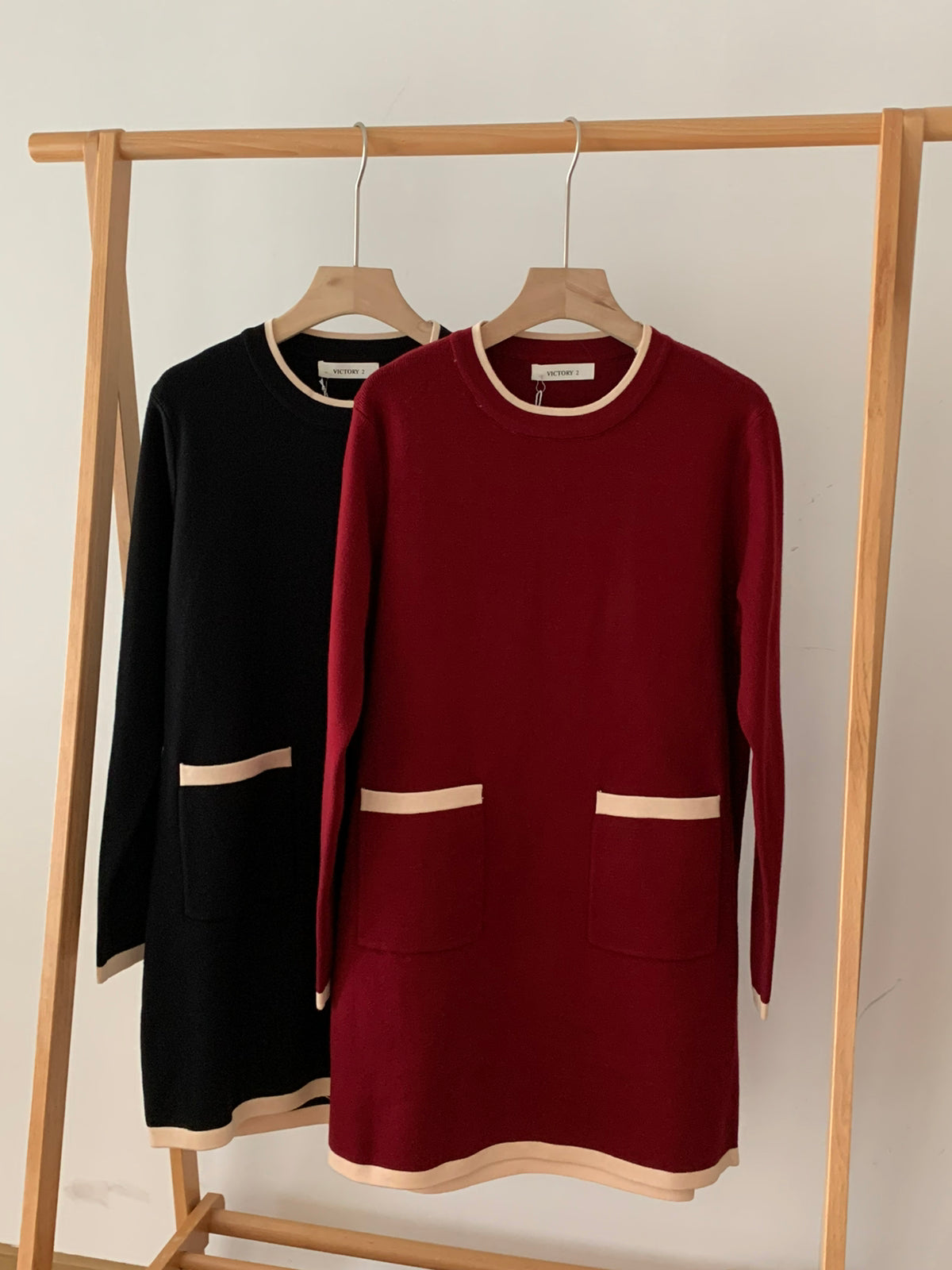 Two Pockets Knit Dress