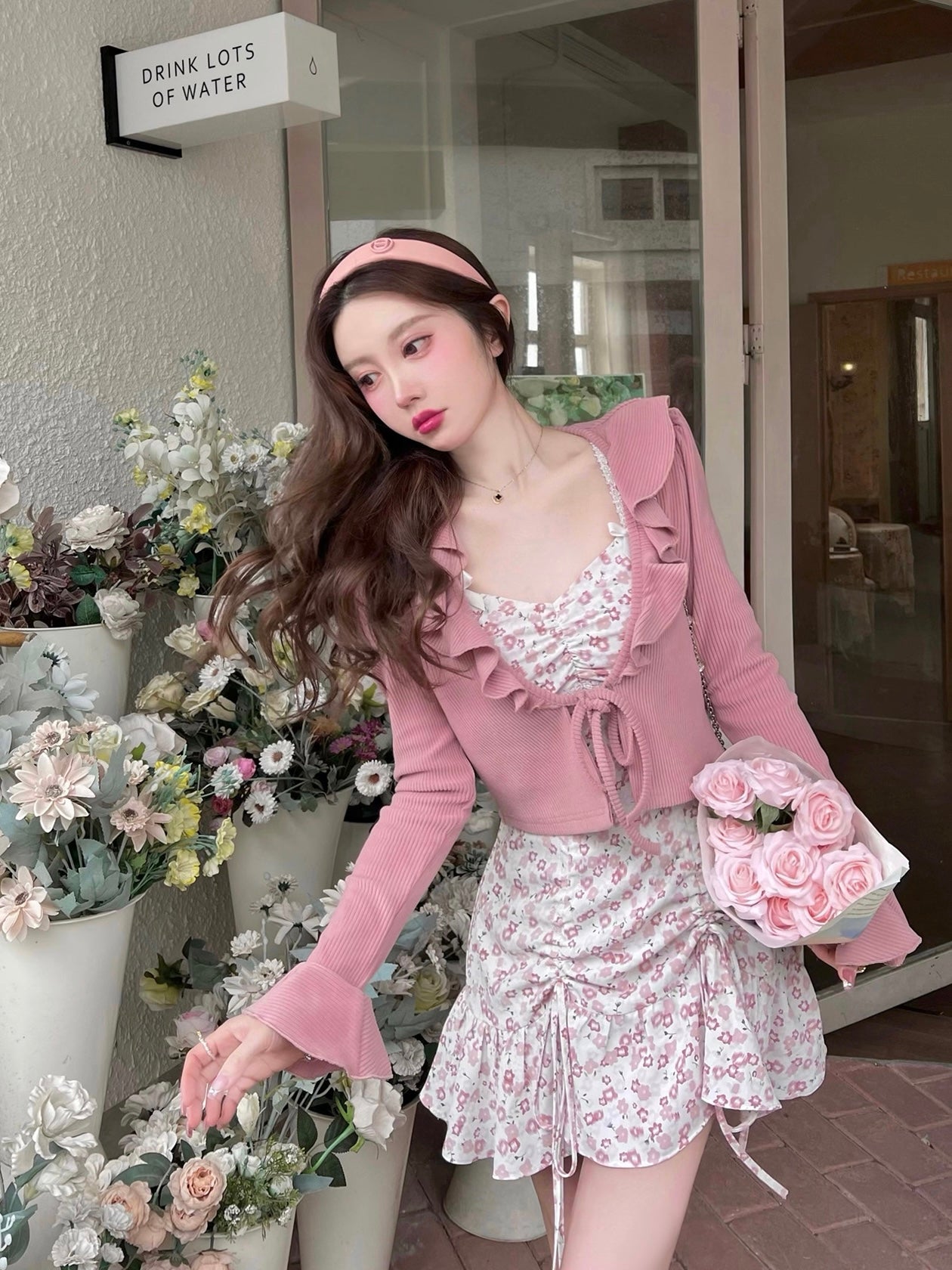Floral Flower Straps Cami Dress