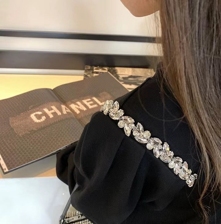 Rhinestone Shoulders Sweatshirt