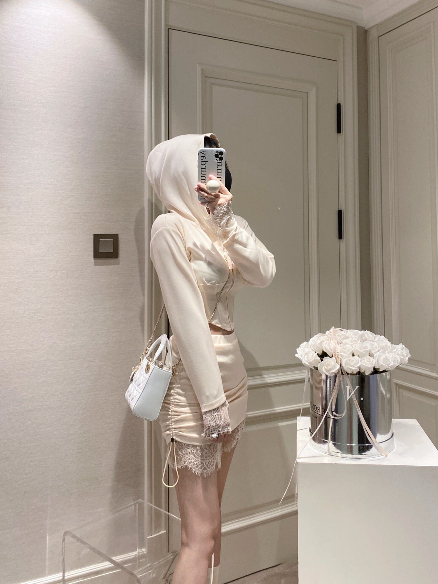 Bustier Lace Skirt Set
