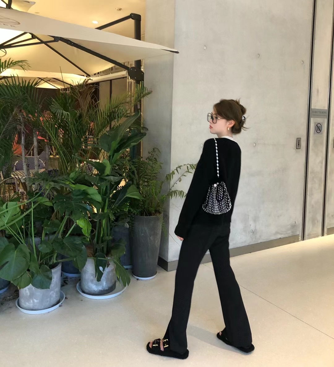 High Rise Boot-Cut Pants