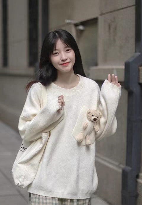 Stuffed Bear Doll Sweater