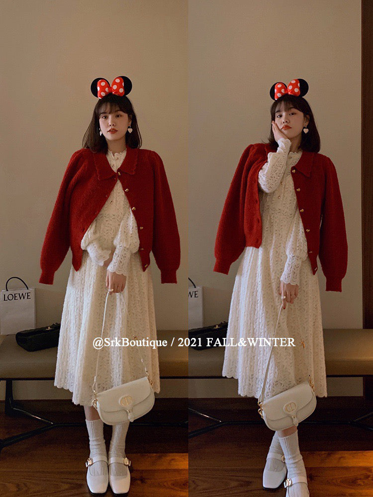 Heart Button Knit Cardigan