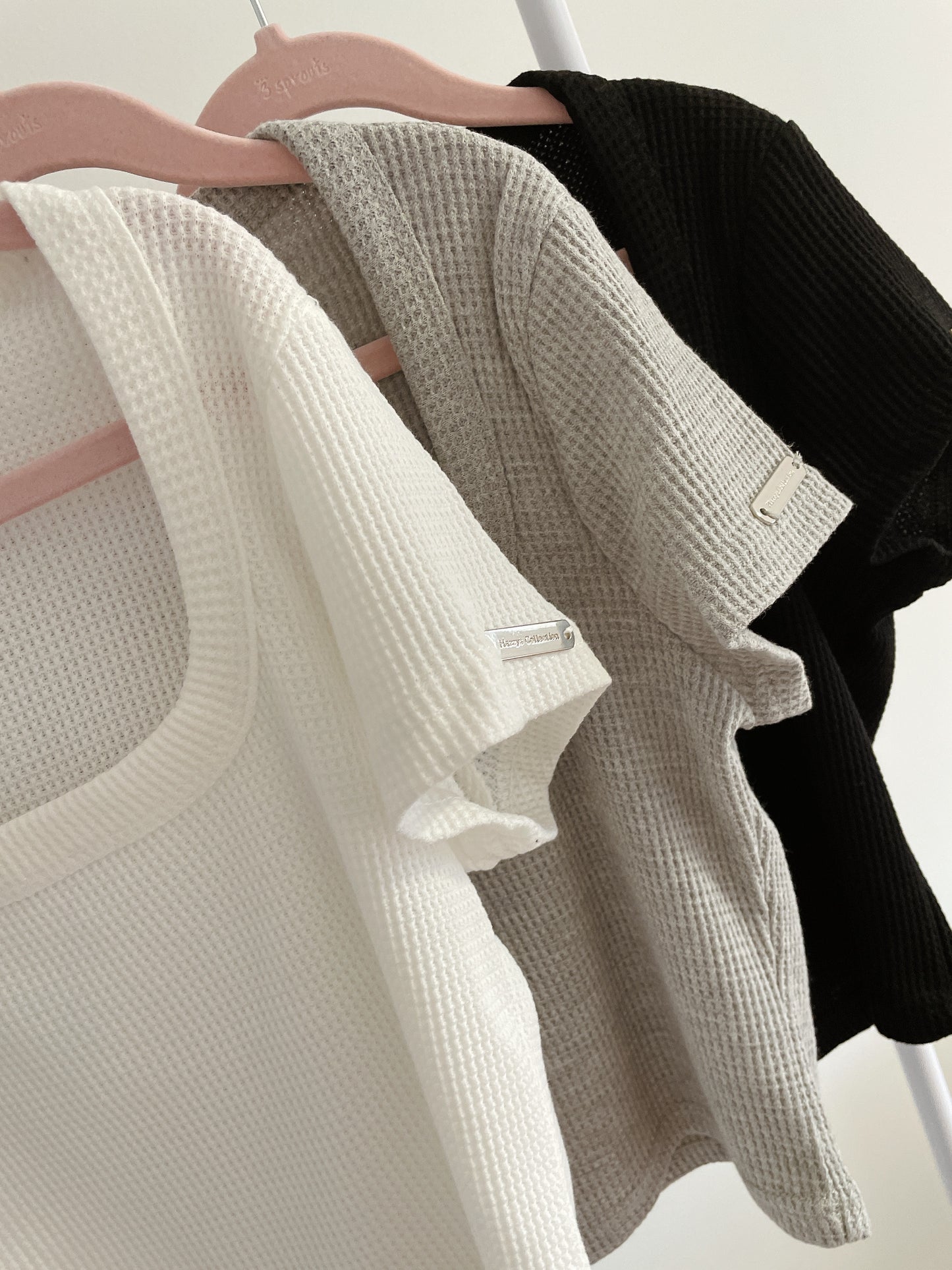 Waffle Square Neck Tee