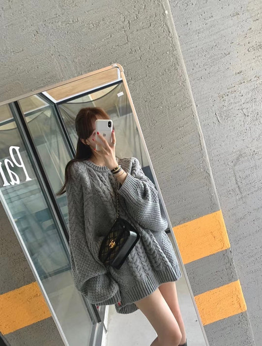 Oversized Cable One-piece Sweater