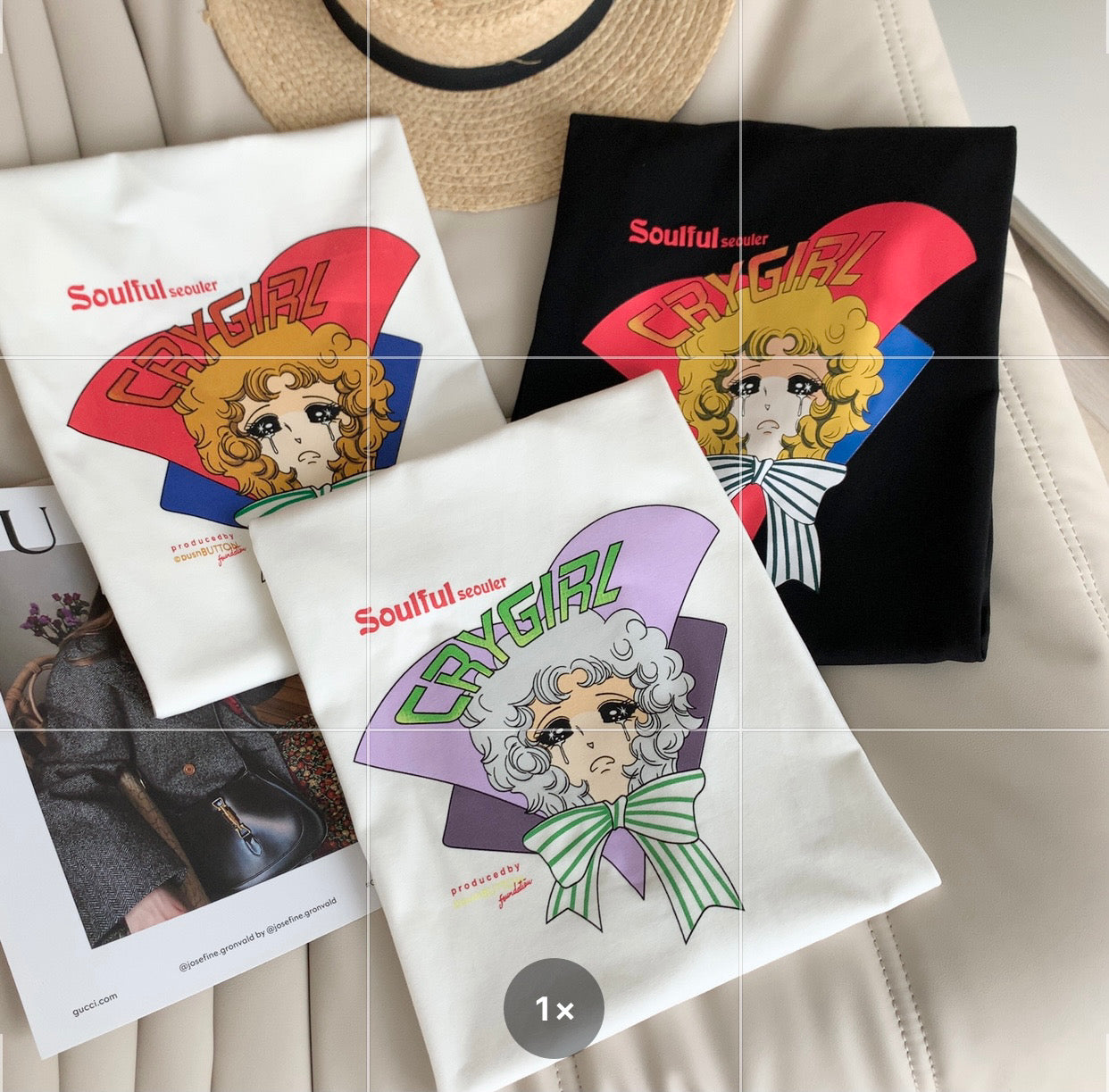 Comic Girl Colourful Tee