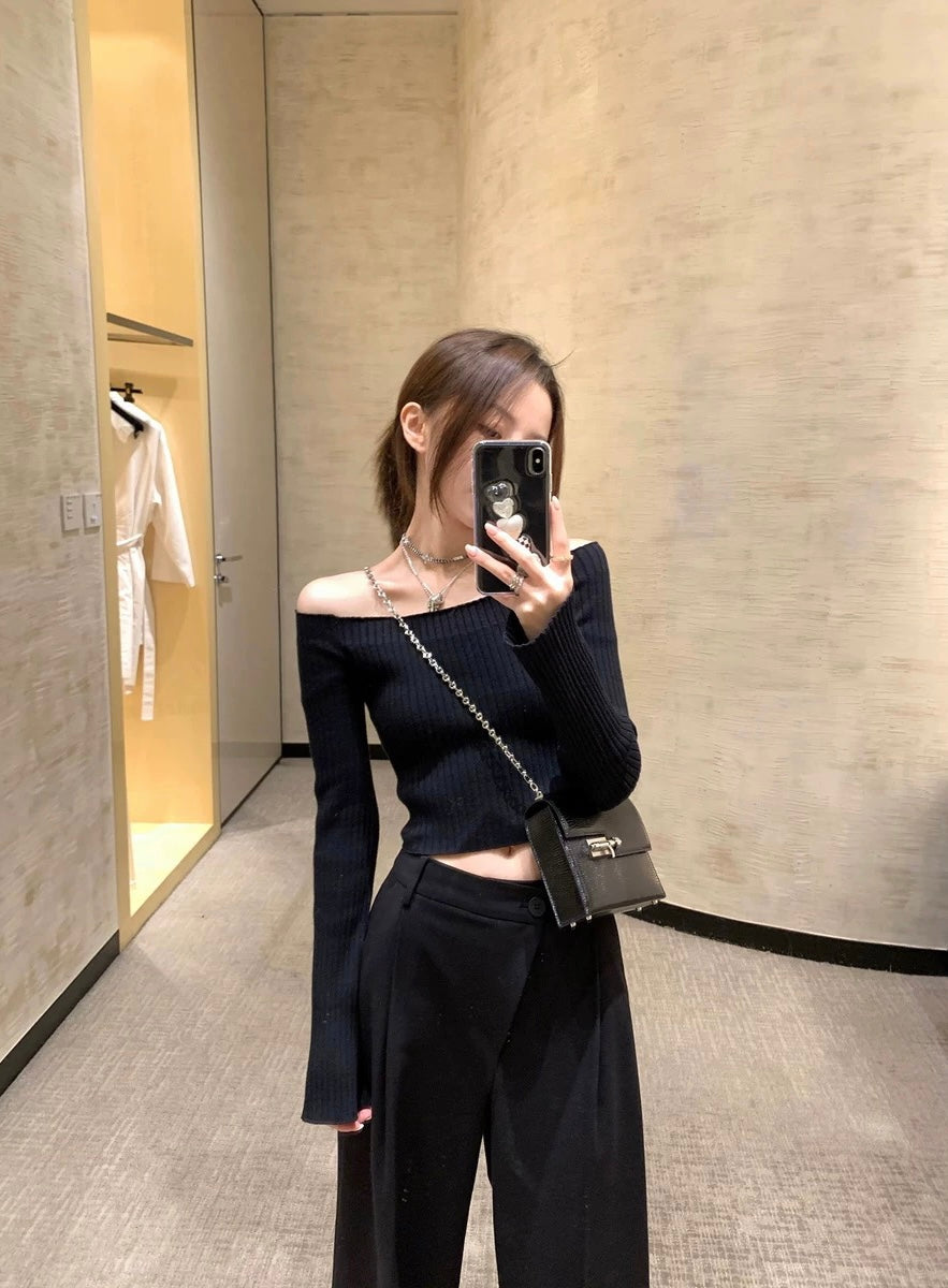 Off Shoulder Knit Top