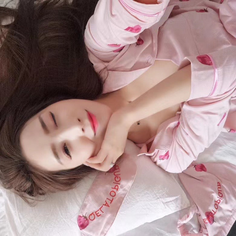 Strawberry Silk Lounge wear