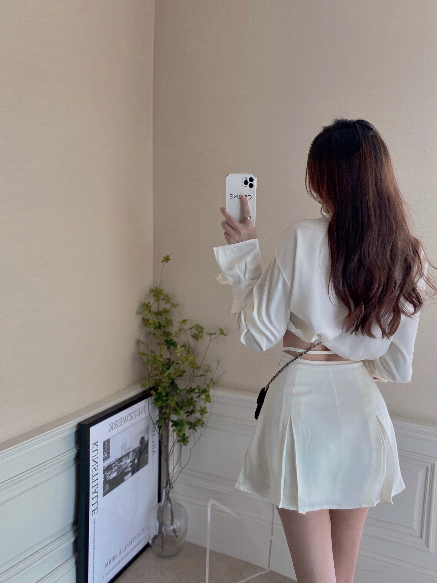 Silk Blouse Skirt Set