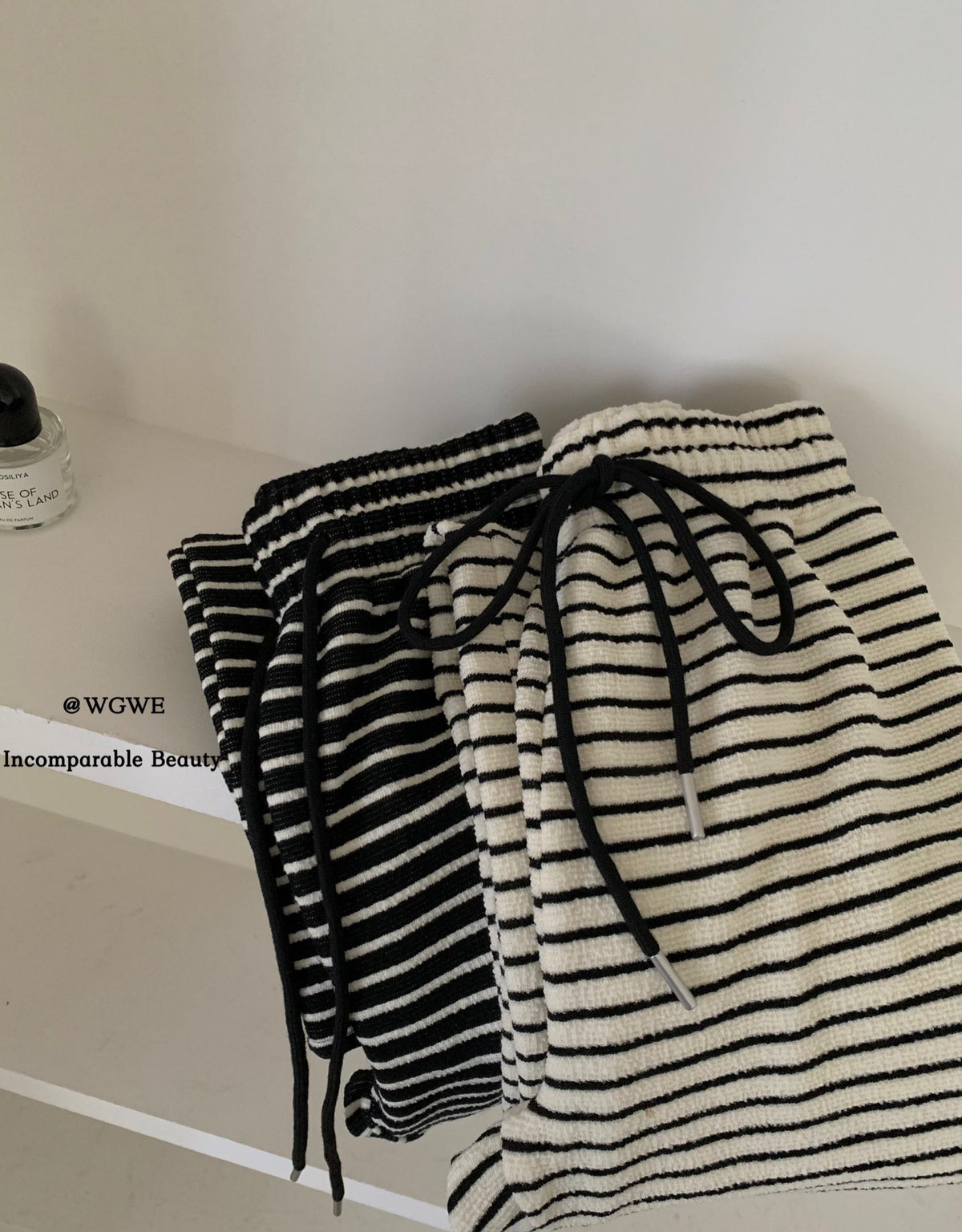 Striped Terry Cloth Pants