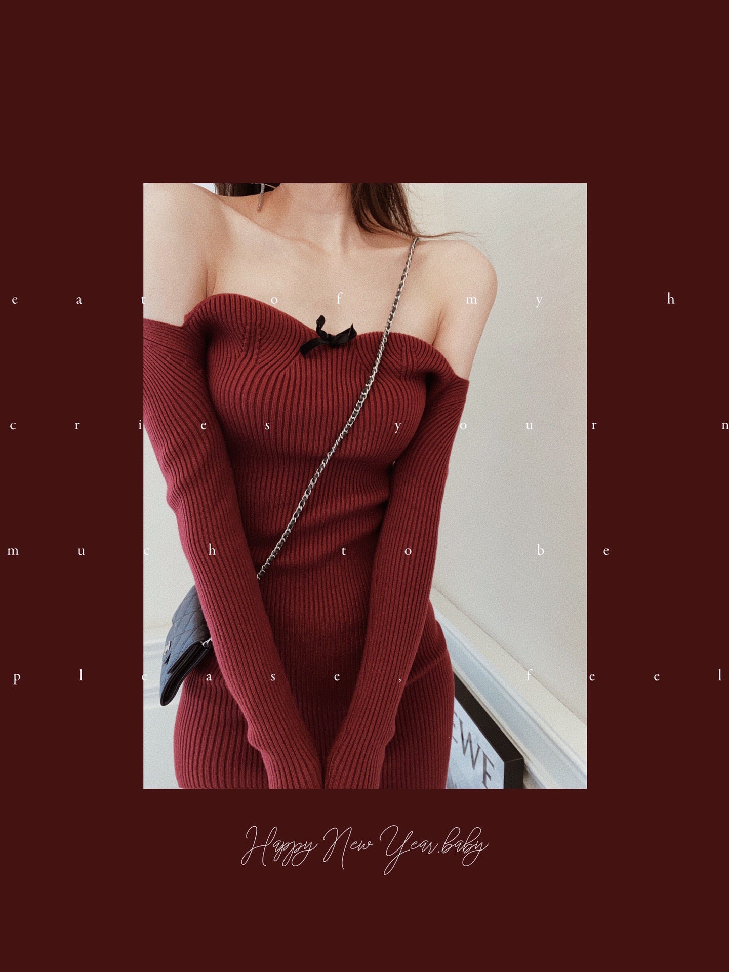 Off The Shoulder Ribbed Knit Dress