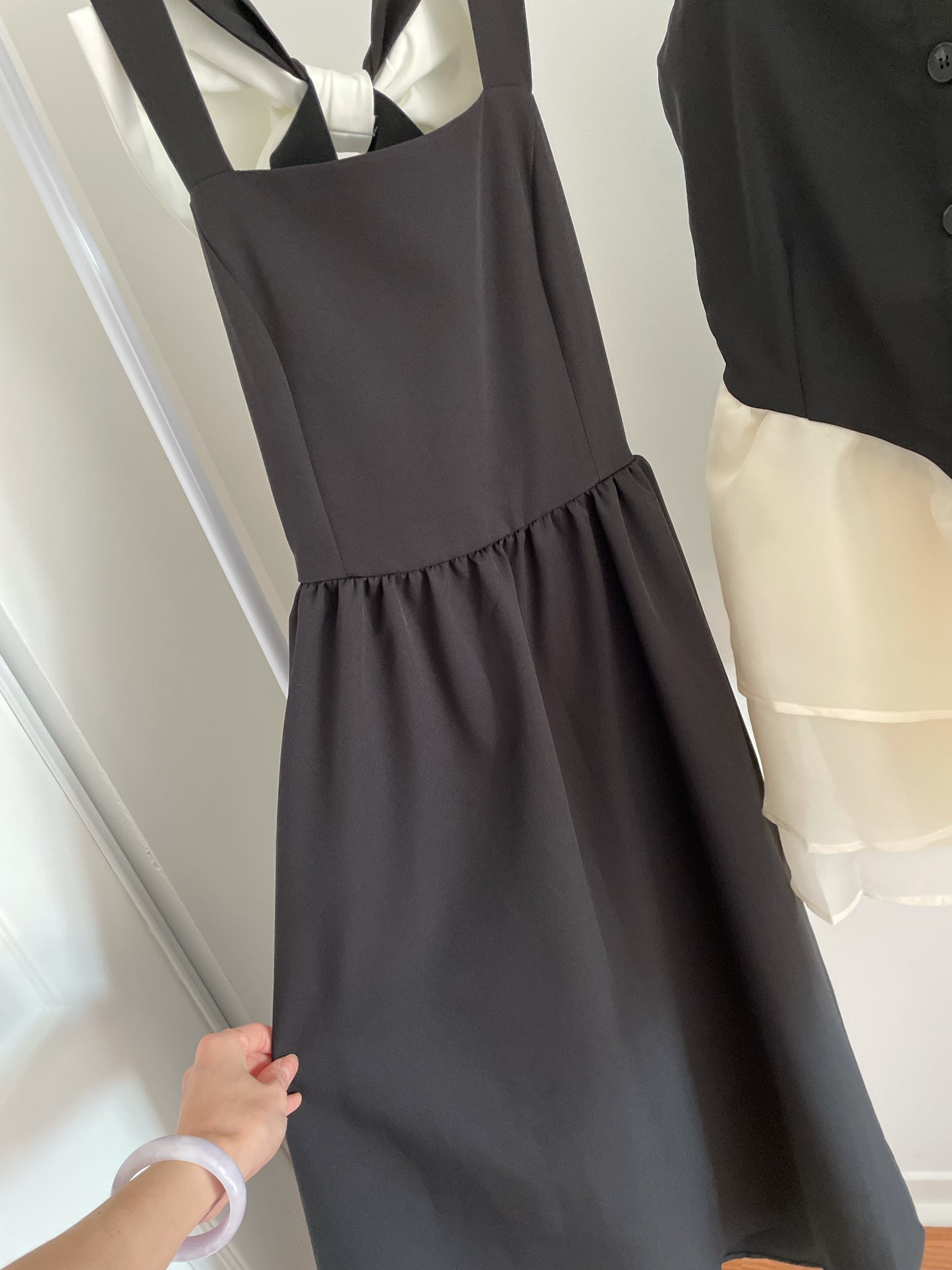 Back Large Ribbon Midi Dress