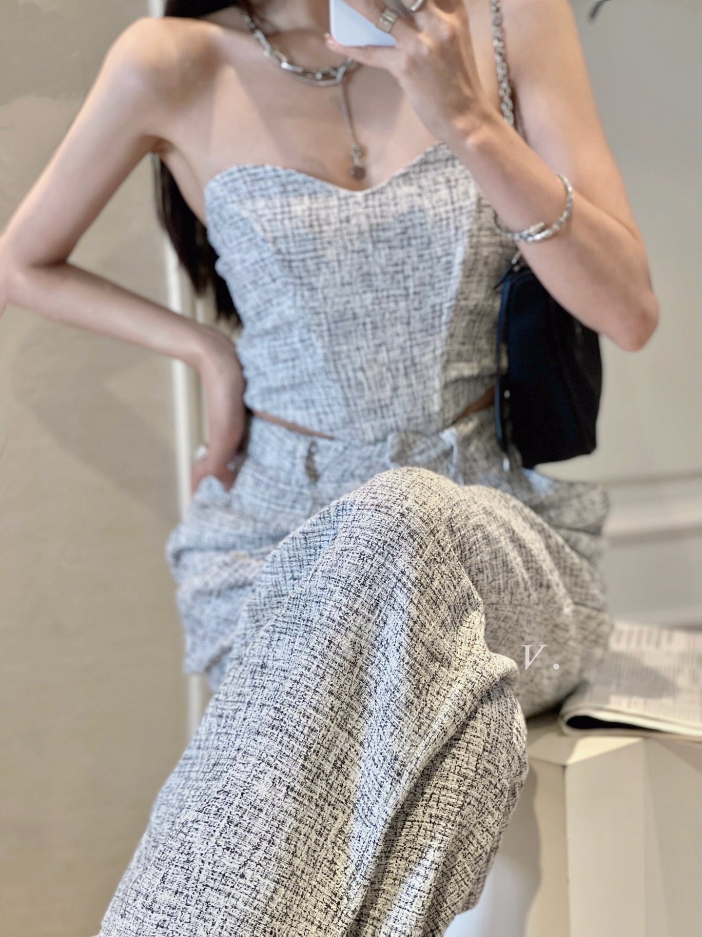 Coco Style Tube Top Trousers Set