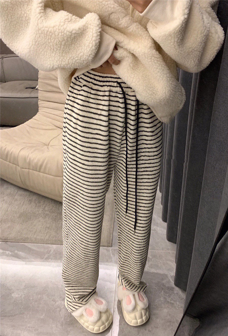 Striped Terry Cloth Pants