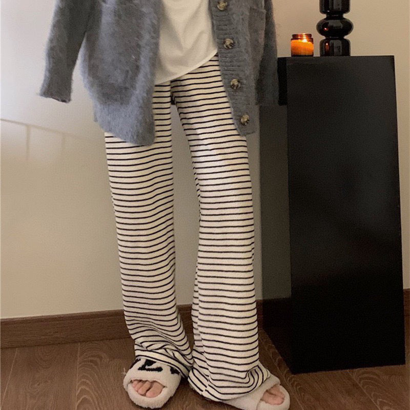 Striped Terry Cloth Pants