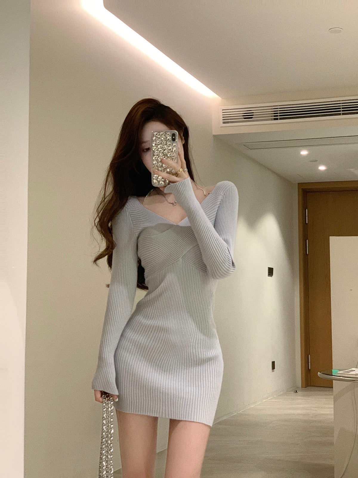 Diamonds Halter Neck Dress