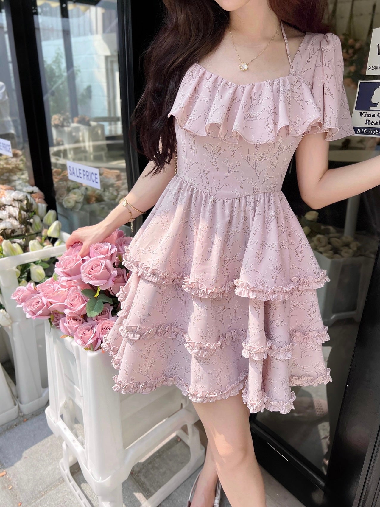 Sakura Layered Dress