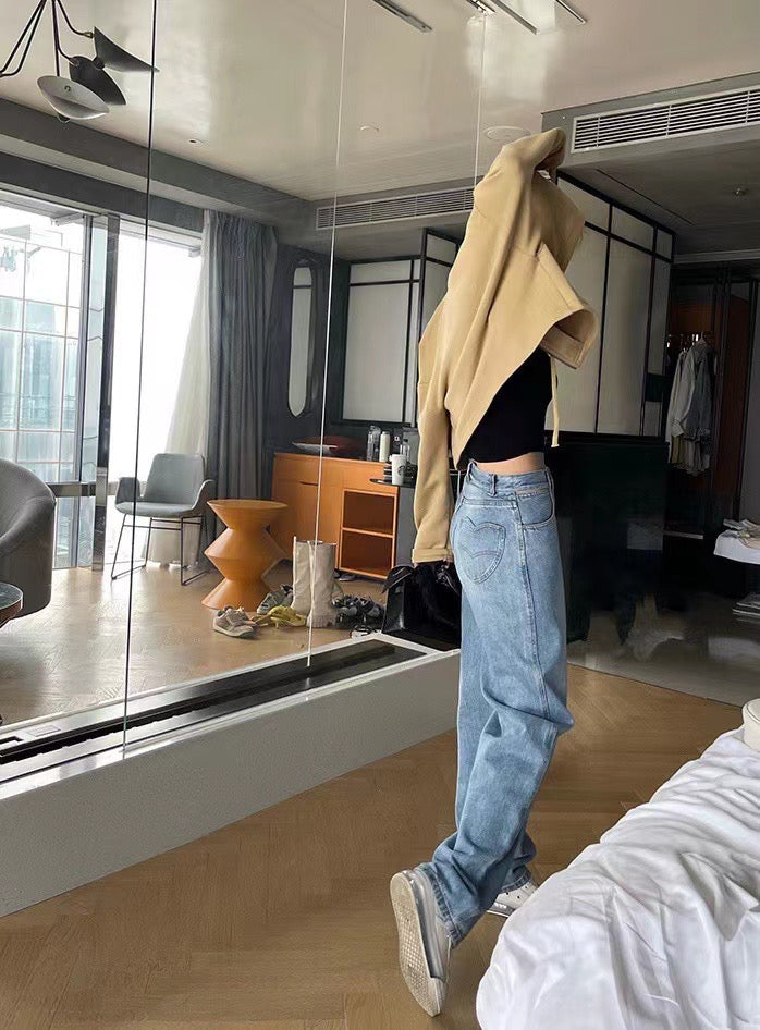 High Rise Straight Jeans