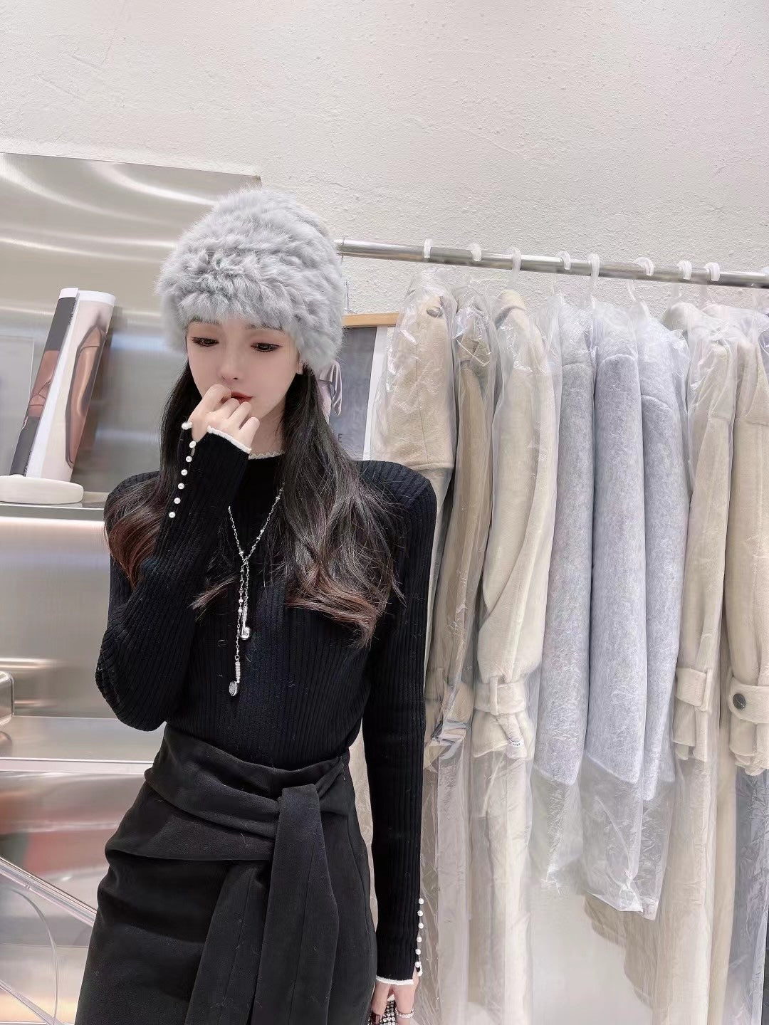 Ribbed Wool Turtleneck