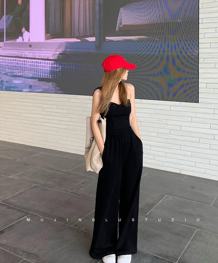 Tube Top Wide Legs Pants Set
